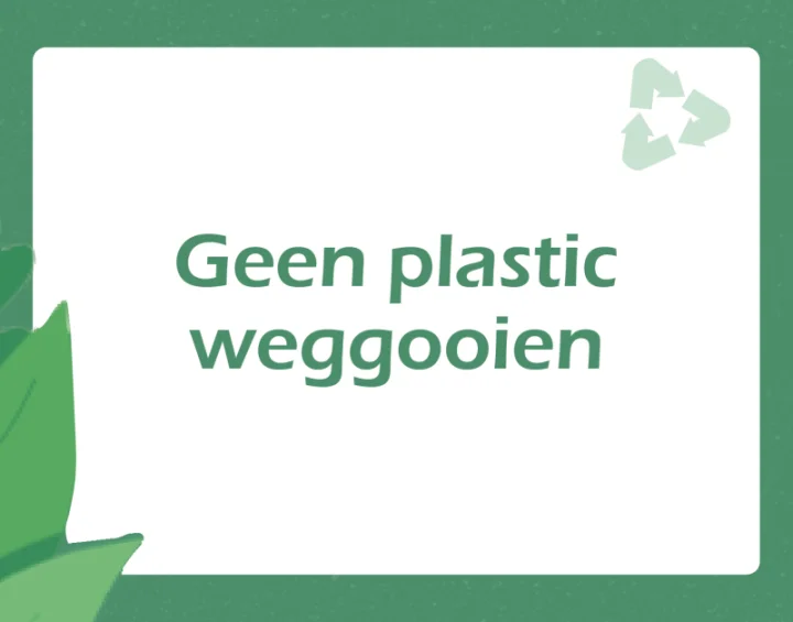 geen plastic weggooien nieuws.