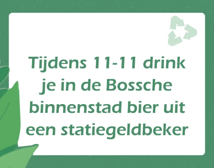 drink uit een statiegeldbeker met 11-11.