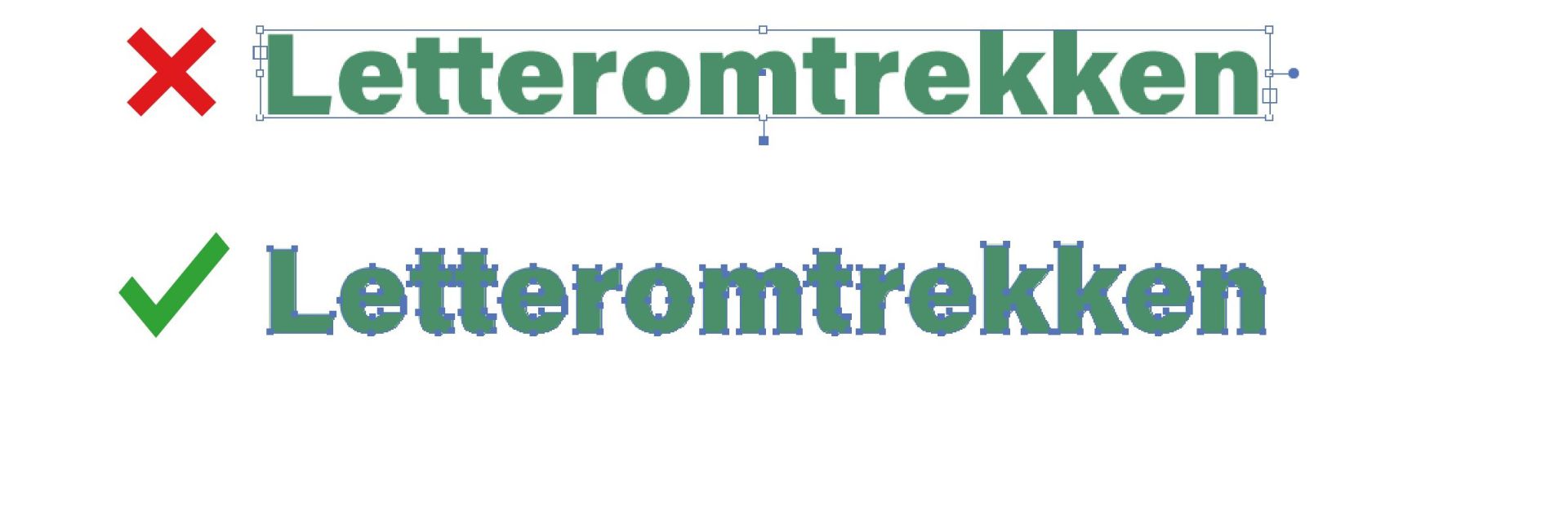 Letteromtrekken voorbeelden