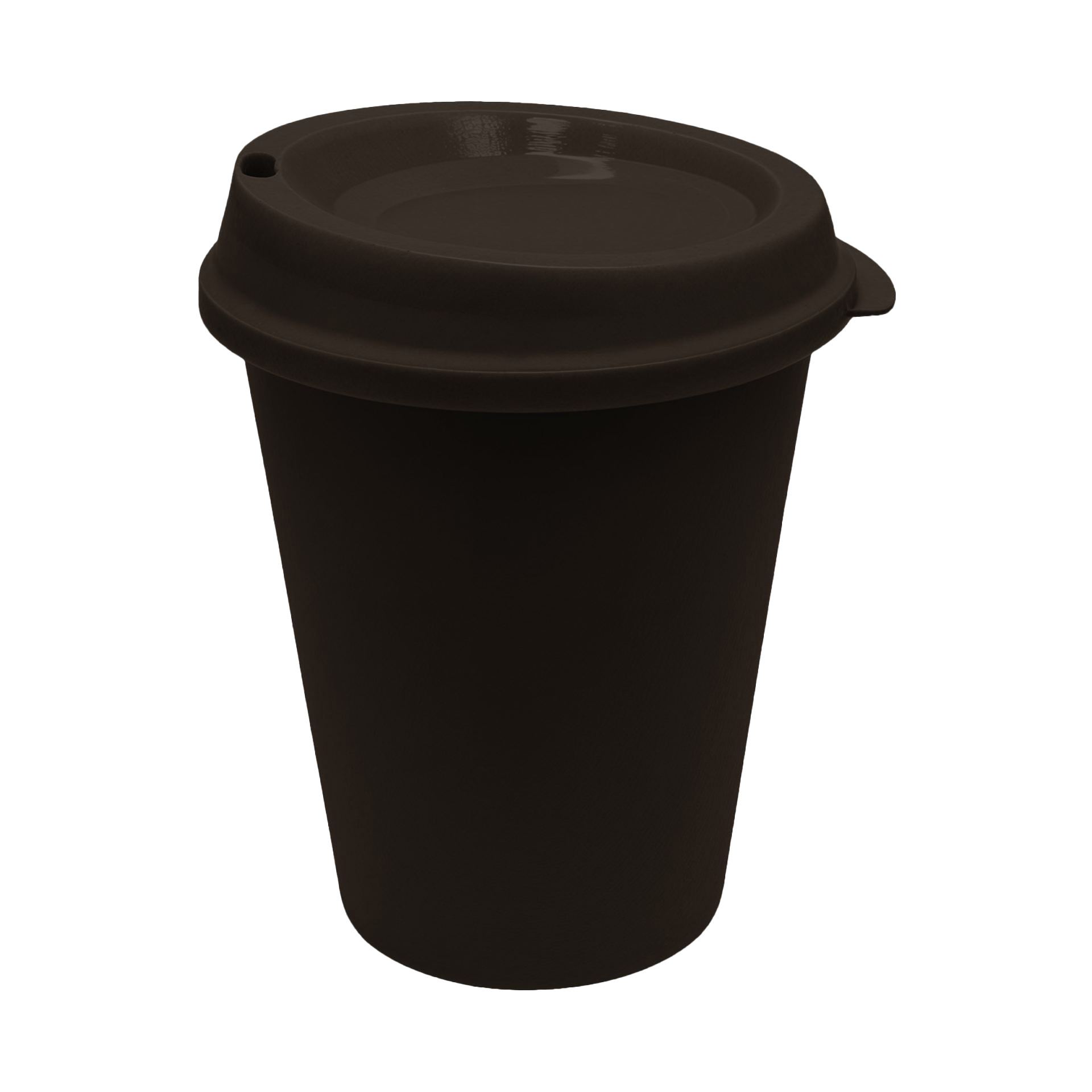 Koffie beker vending cup donkerbruin deksel