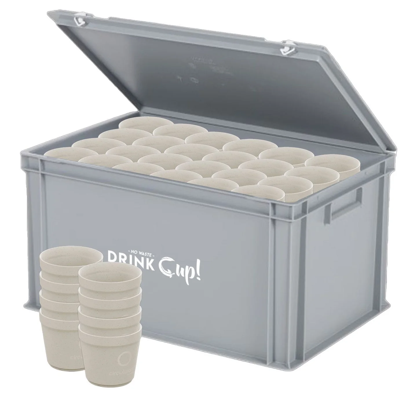 Koffiebekers beige huren 20cl.