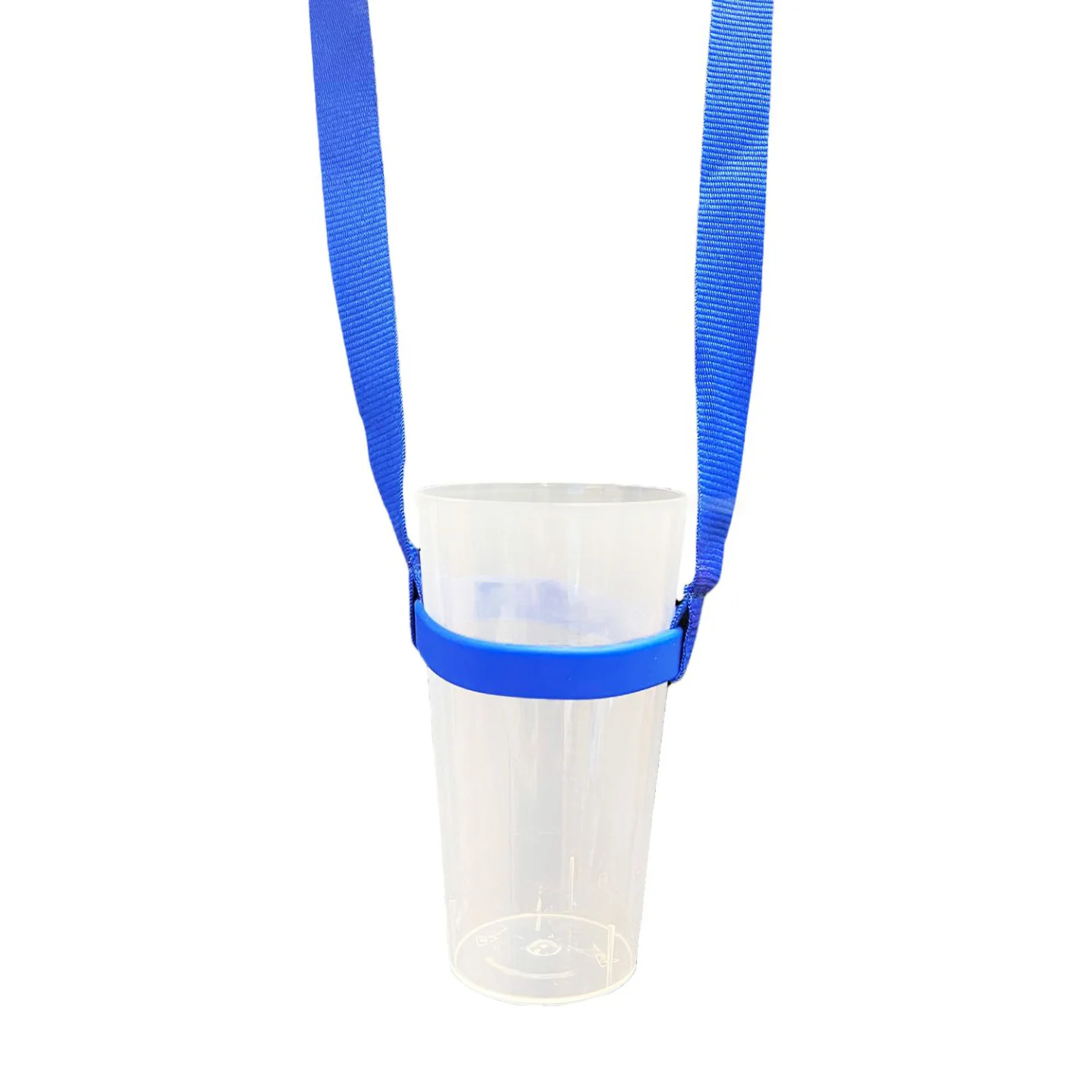 Keycord met bekerhouder Blauw.