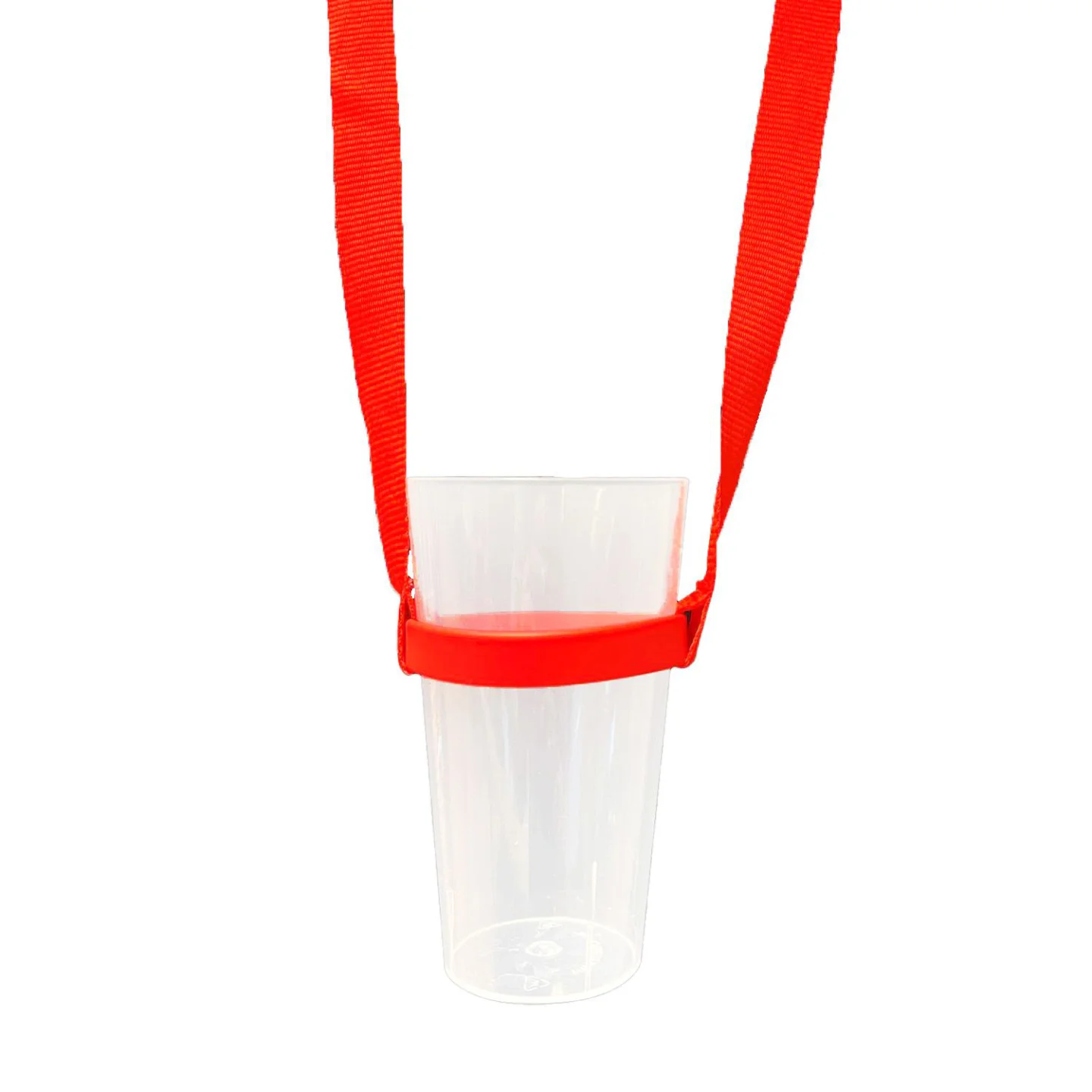 Keycord met bekerhouder  Rood.